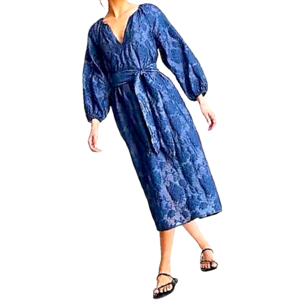 Puff Sleeve Midi Dress Sz Small